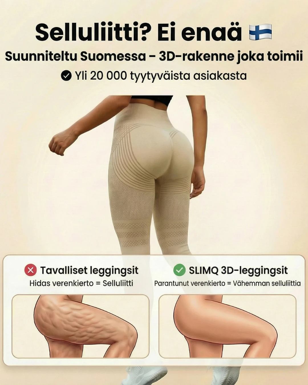 SLIMQ - Selluliitti leggingsit