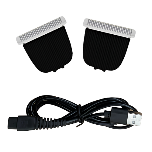Ladekabel + 2 ekstra blader